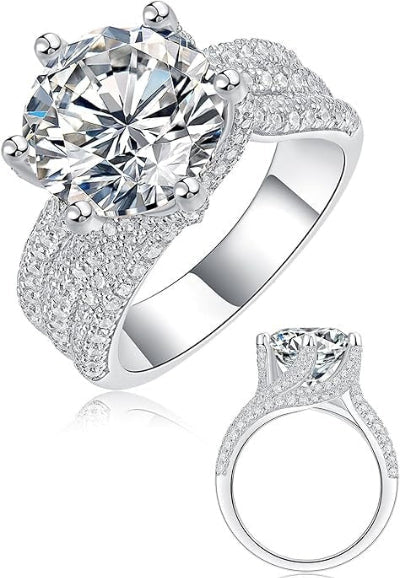 5CT Moissanite Engagement Ring