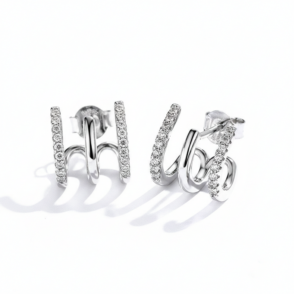 Sterling Silver 925 Heart Earrings