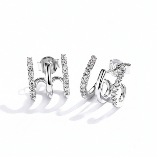 Sterling Silver 925 Heart Earrings