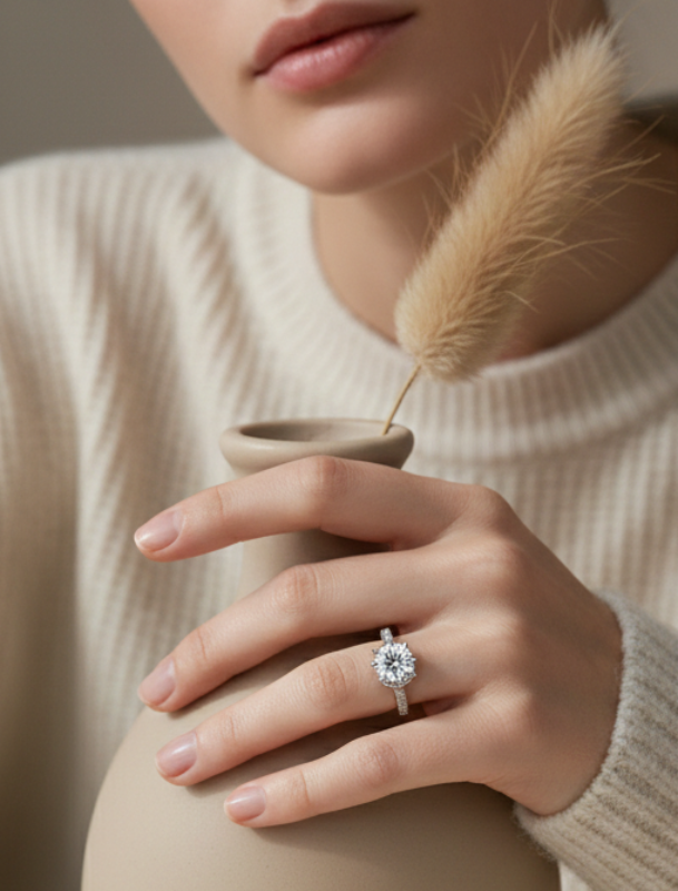 VLT Lumière 1CT Moissanite Ring